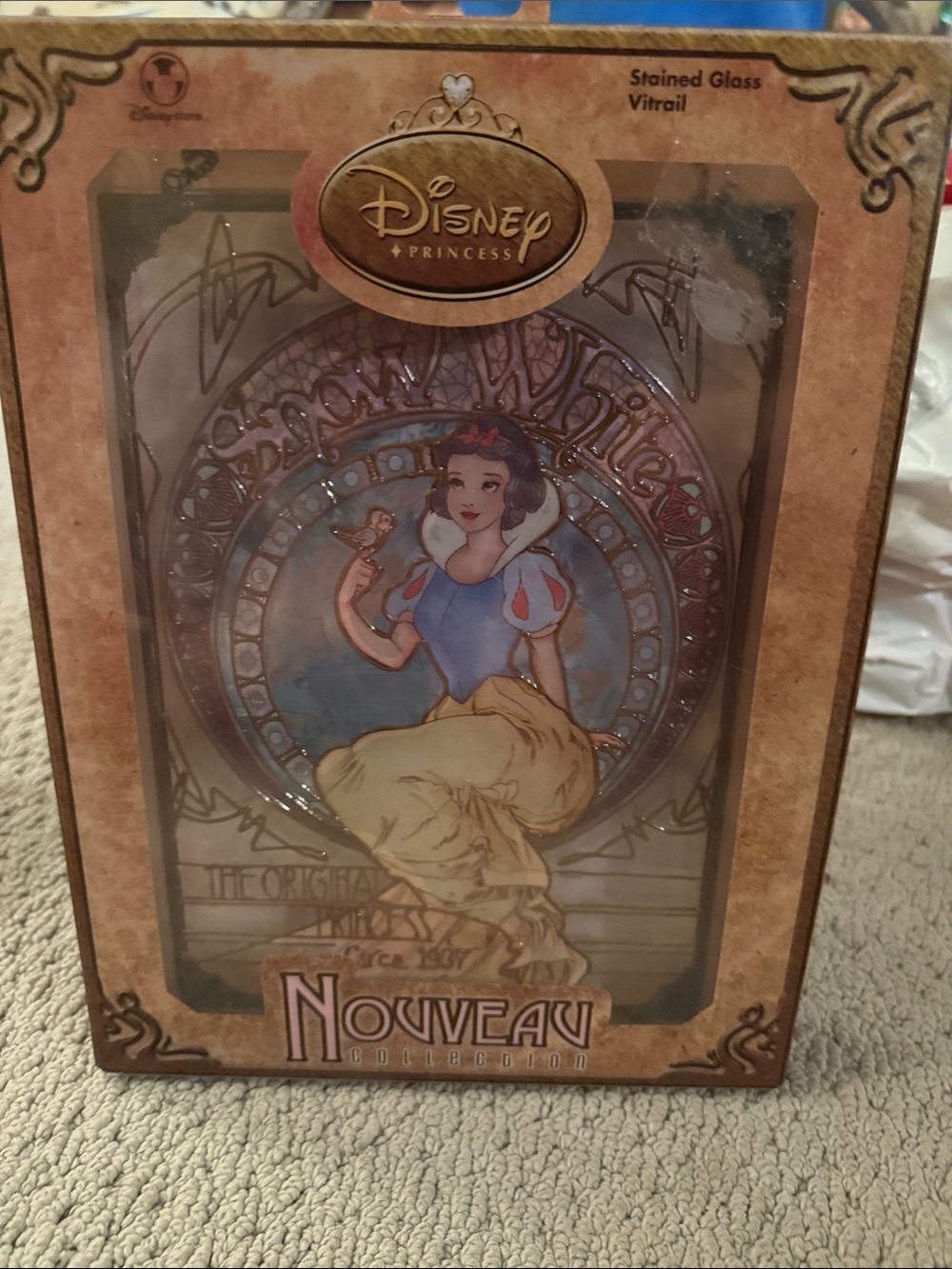 Disney Snow White Stained Glass Plaque — Blue, Yellow, Red